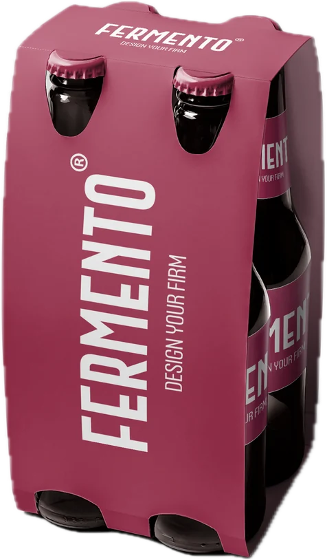 Confezione da quattro birre col marchio Fermento